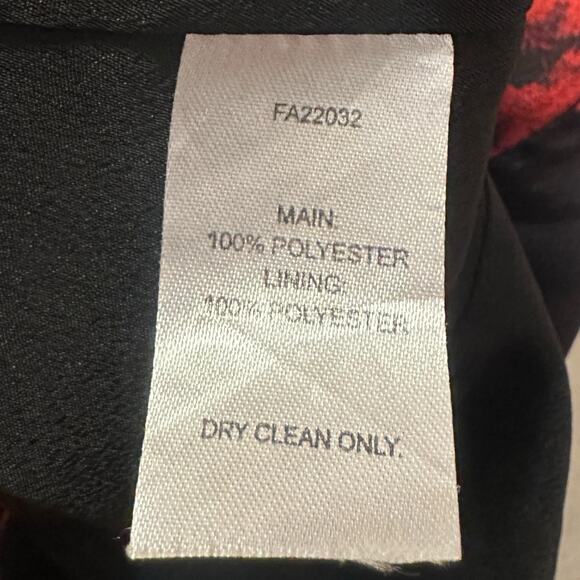 LOUNA Red Black Abstract Print Halter Mini Sheath Dress Women’s XL Evening Party - Picture 9 of 9